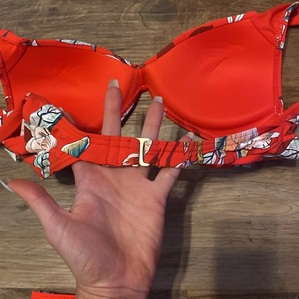Red Floral Bikini